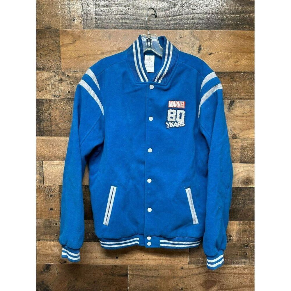 Disney Adult Marvel 80 Years Varsity Jacket Size Small